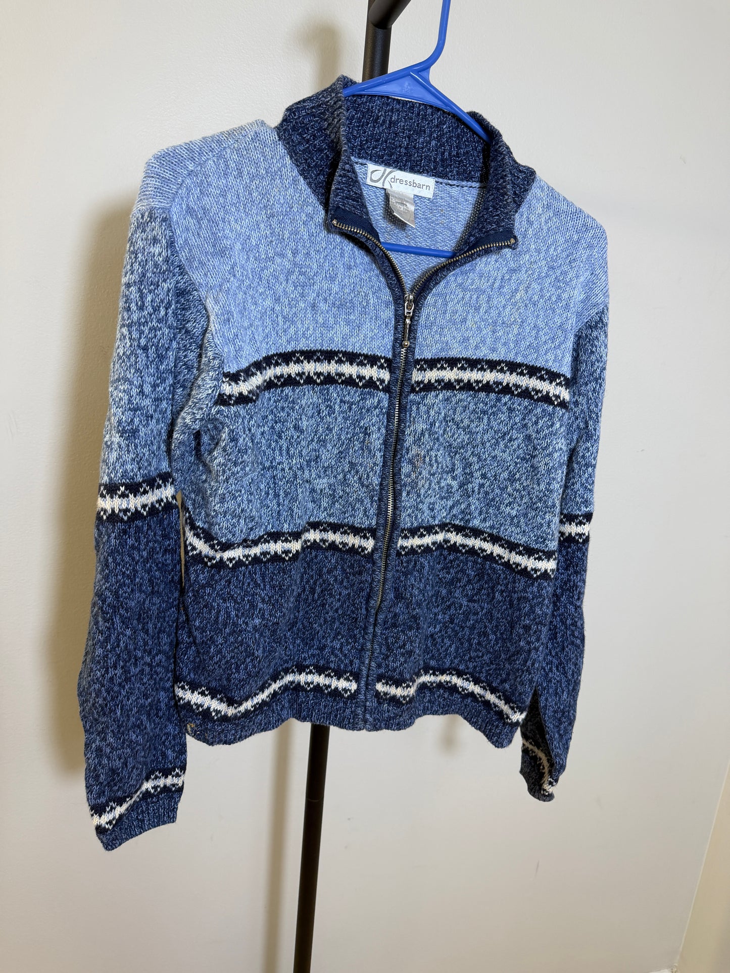 Dressbarn Women's Small Zip-Up Sweater
