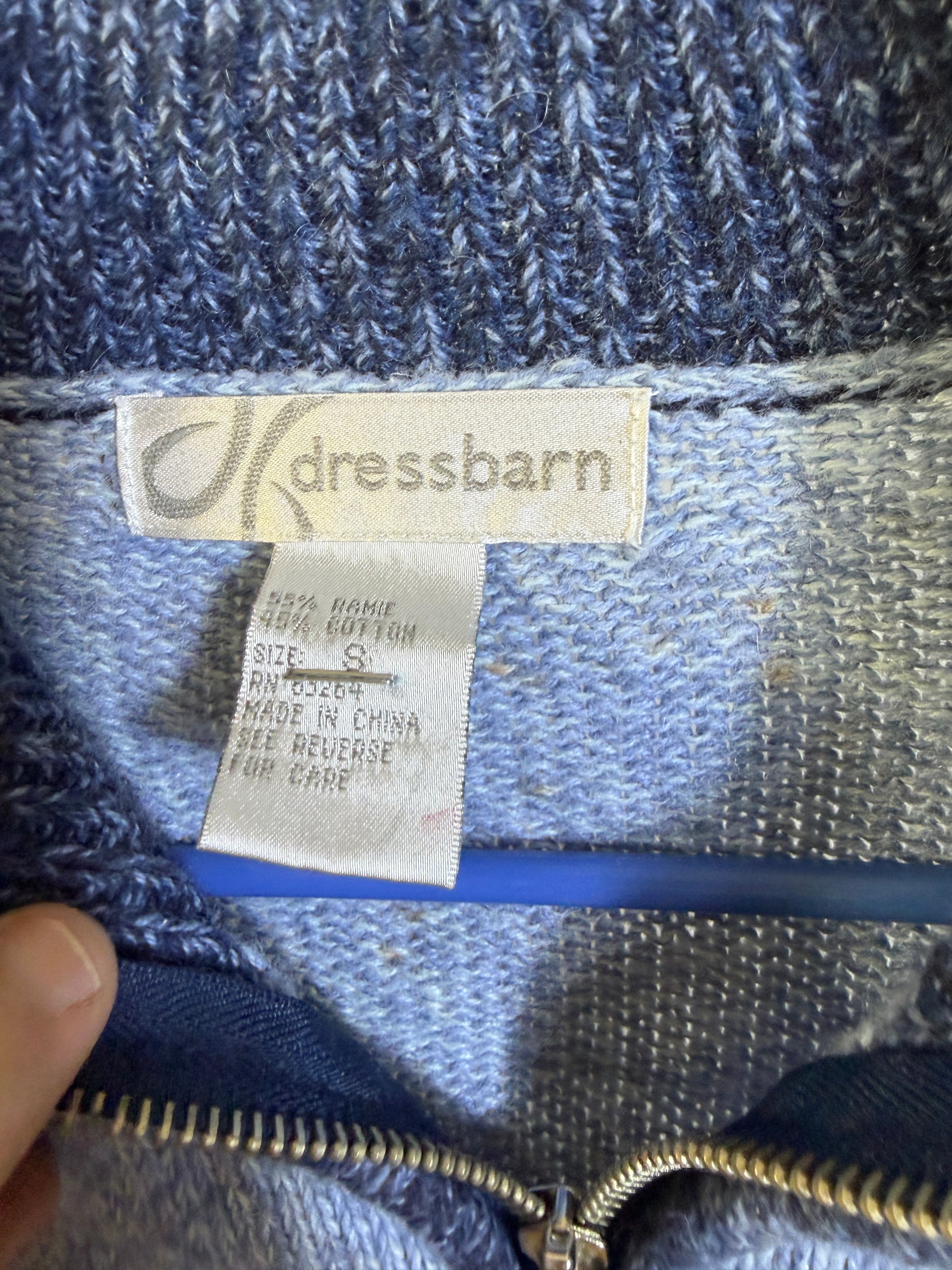 Dressbarn Women's Small Zip-Up Sweater - photo 2