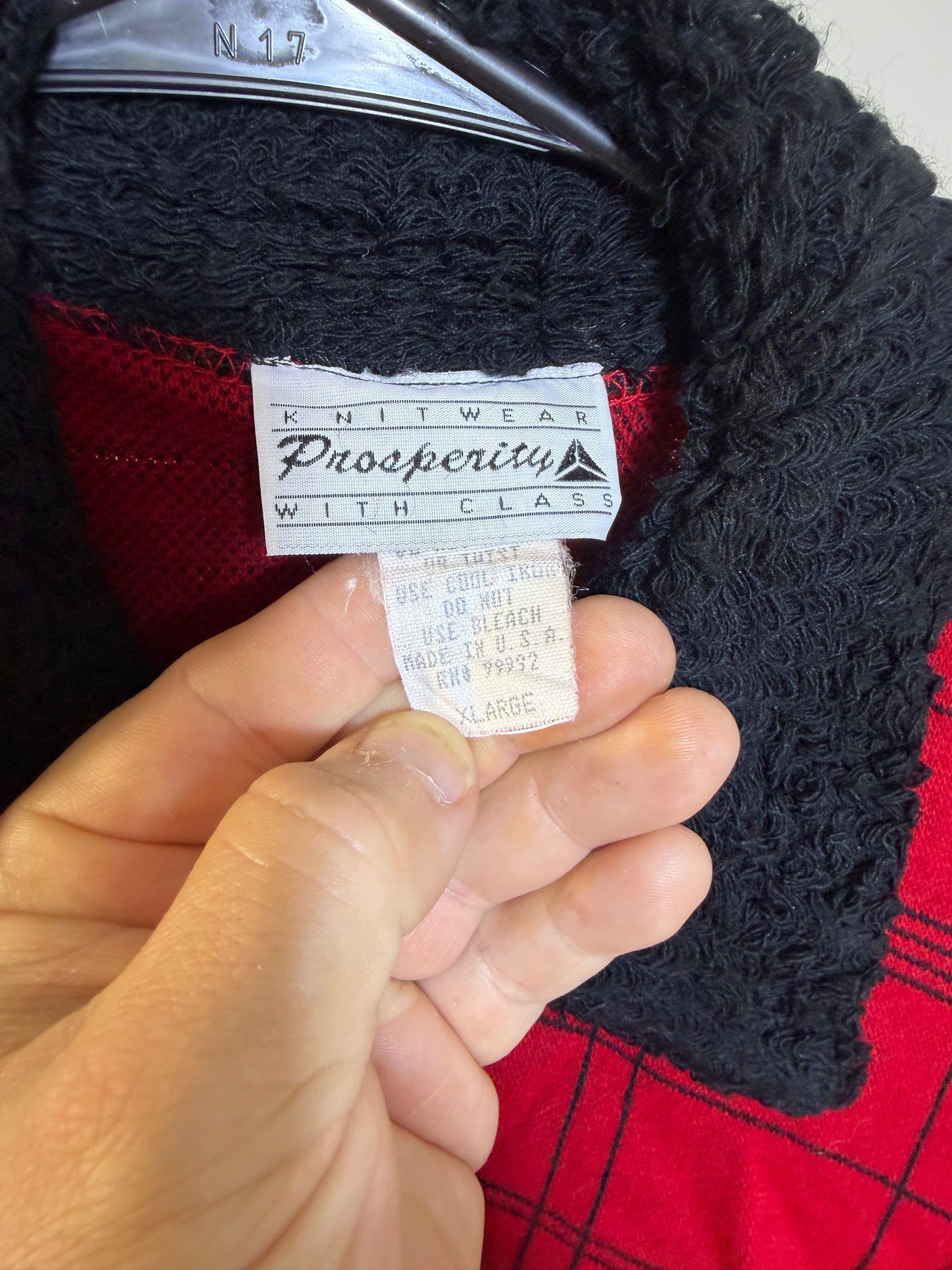 Prosperity Red Plaid Jacket Size XL - photo 2