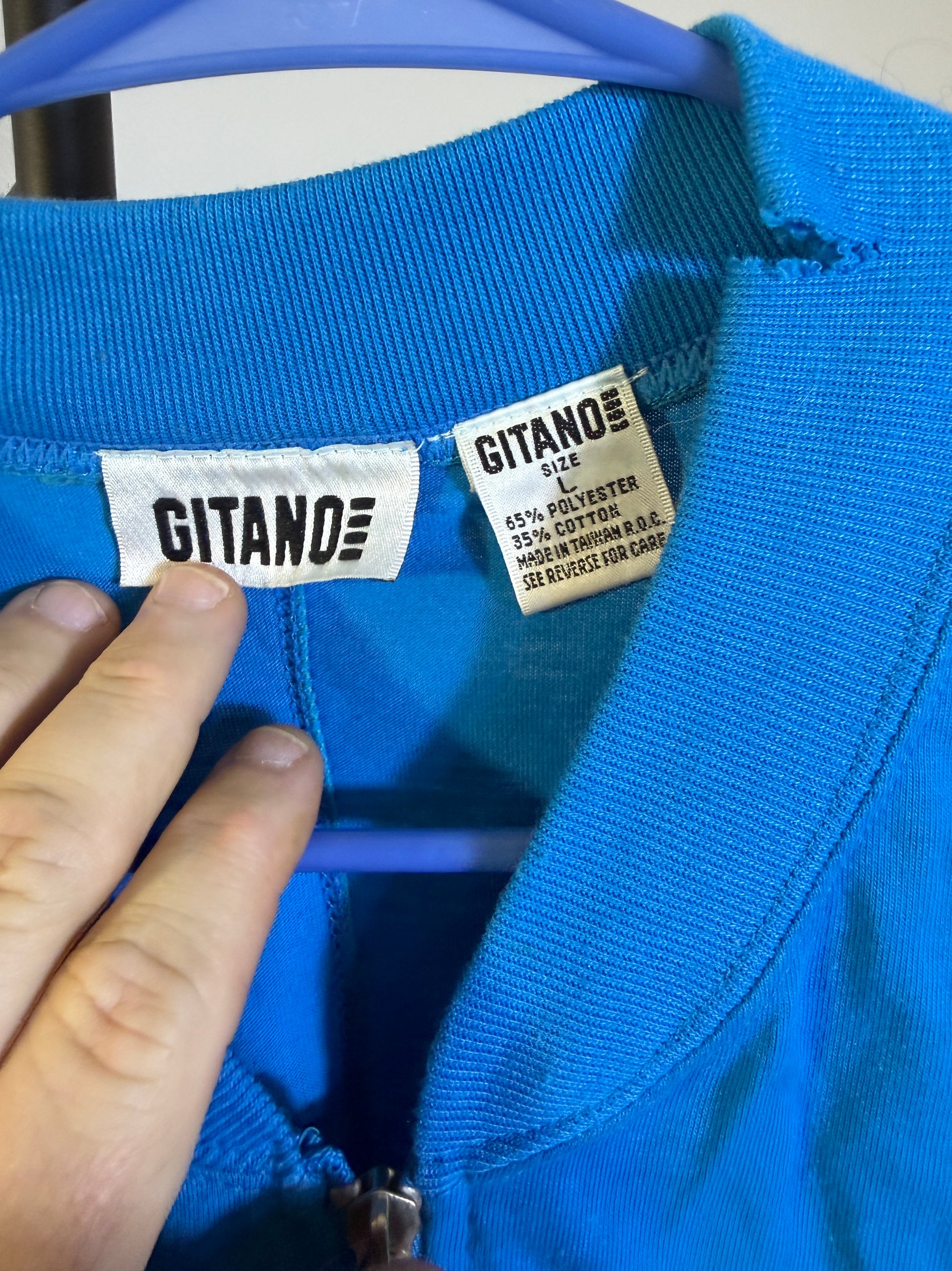 Gitano L Blue Zip-Up Shirt - photo 2