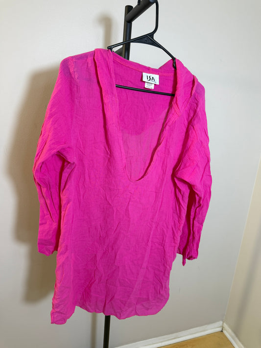 ISA International Large Pink Hooded Top