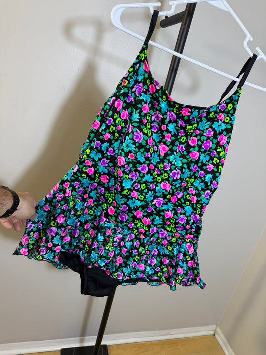 Pacific Connections Women's Swim Dress Size 22W Floral