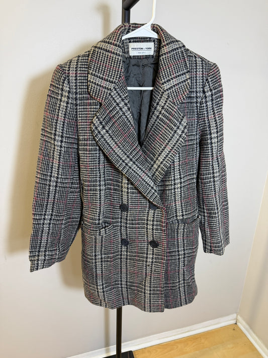 Preston & York Women's Size 2 Plaid Blazer