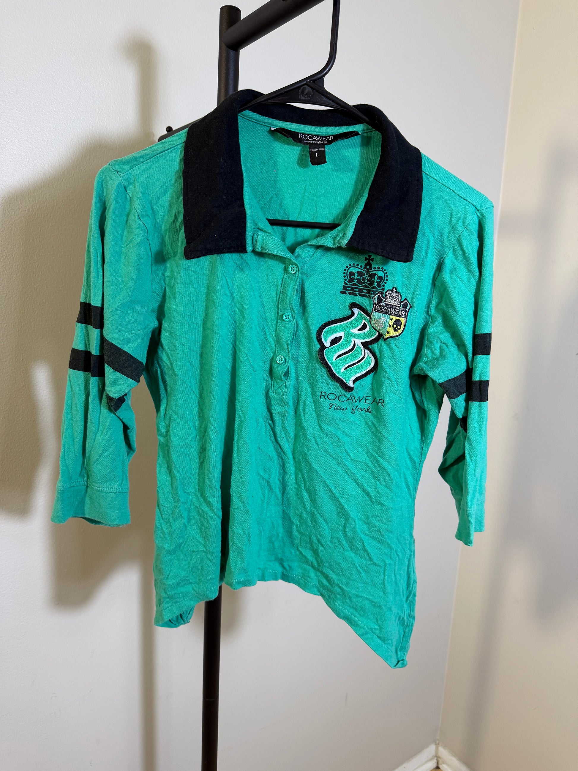 Rocawear Women's L Long Sleeve Polo Shirt