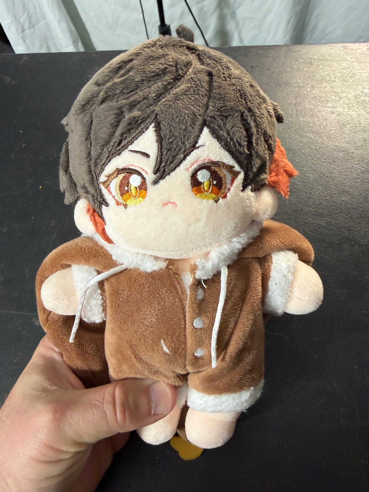 Plush Doll with Brown Hoodie and Antlers - photo 3