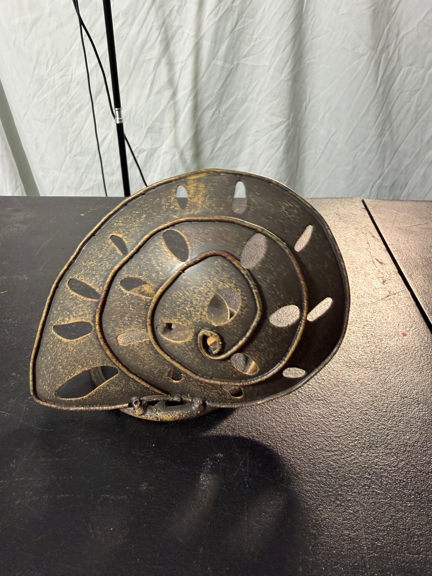 Metal Spiral Shell Decorative Bowl