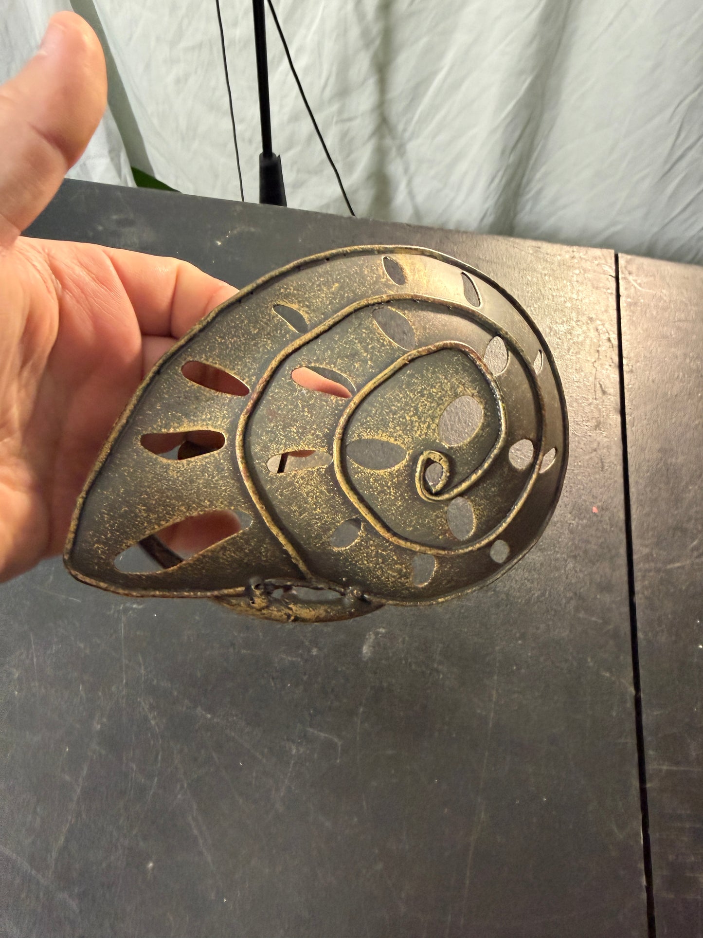 Metal Spiral Shell Decorative Bowl - photo 3