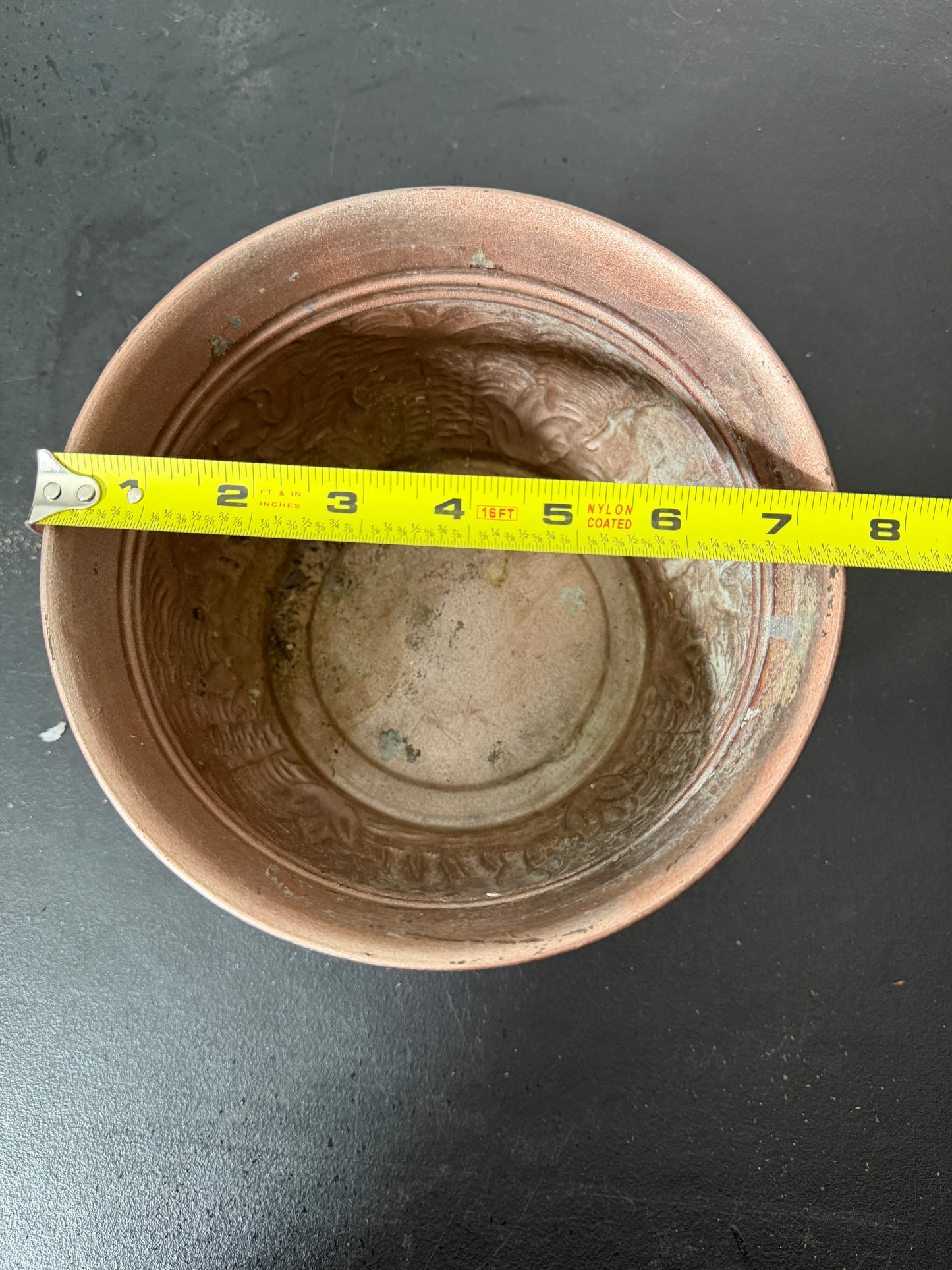 Elephant Design Copper Planter Pot - photo 10