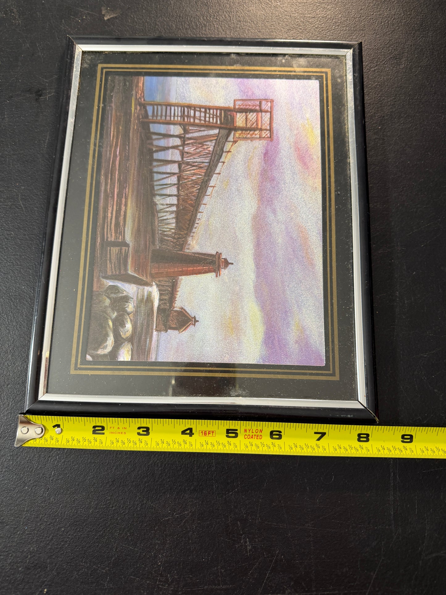 Leo Kuschel Signed Lithograph Spring Surf on Lake Michigan Framed Art 24x48 - MDP-00455