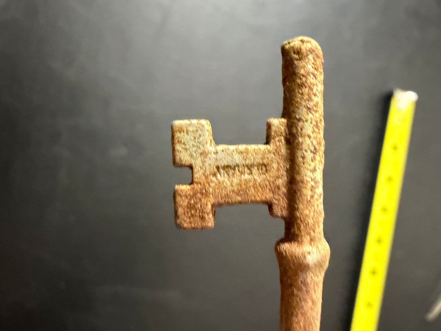 Antique Skeleton Key Solid Brass - Vintage Clock Cabinet Lock Key - MDP-00462