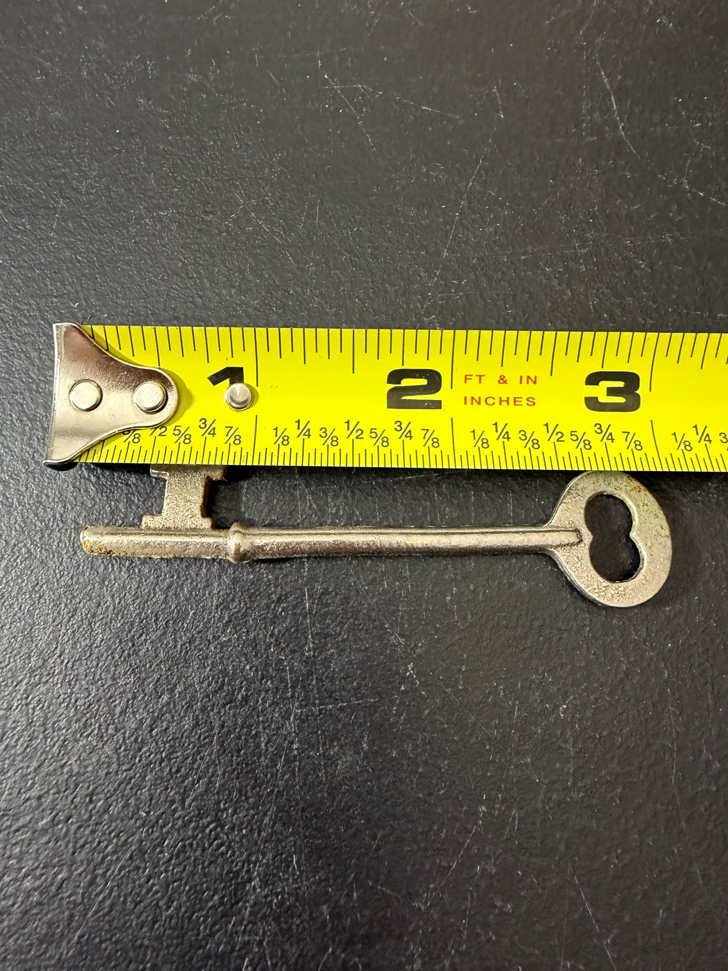 Antique Skeleton Key Solid Brass - Vintage Clock Cabinet Lock Key - MDP-00462