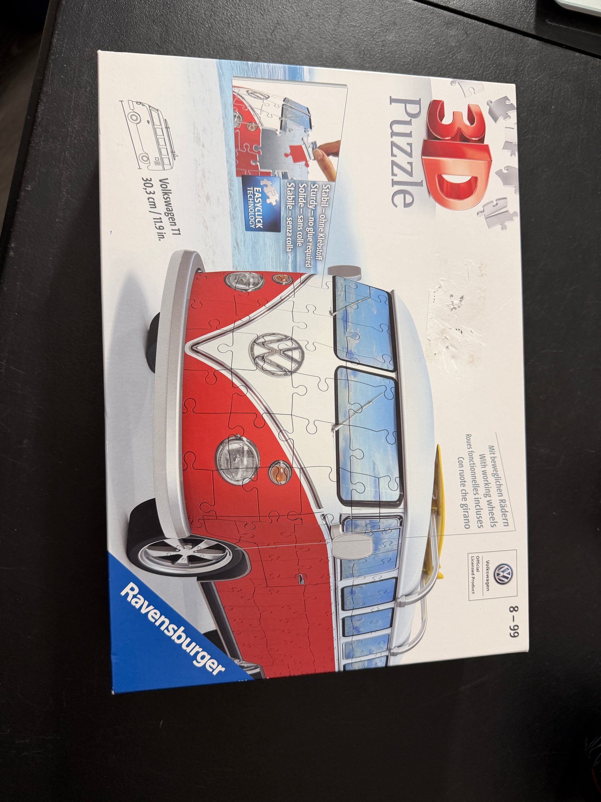 Ravensburger 3D Puzzle Volkswagen T1 Campervan Surfer Edition 162 Pieces - MDP-00465