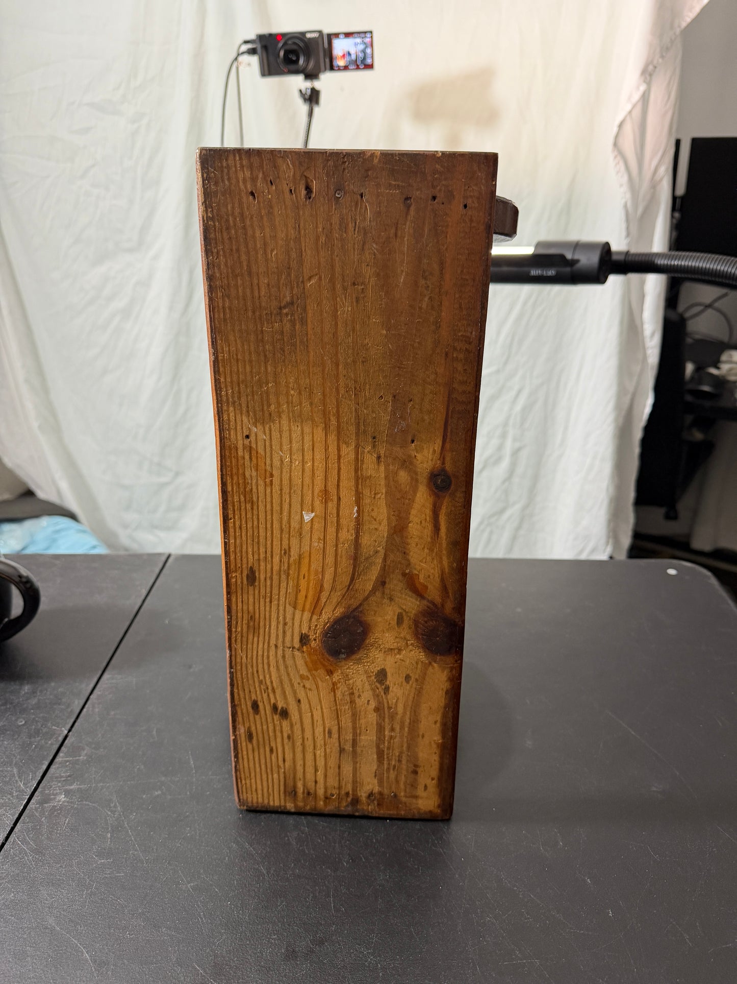 Vintage MCM Wood Candle Holder Sconce Wall Hanging - MDP-00468