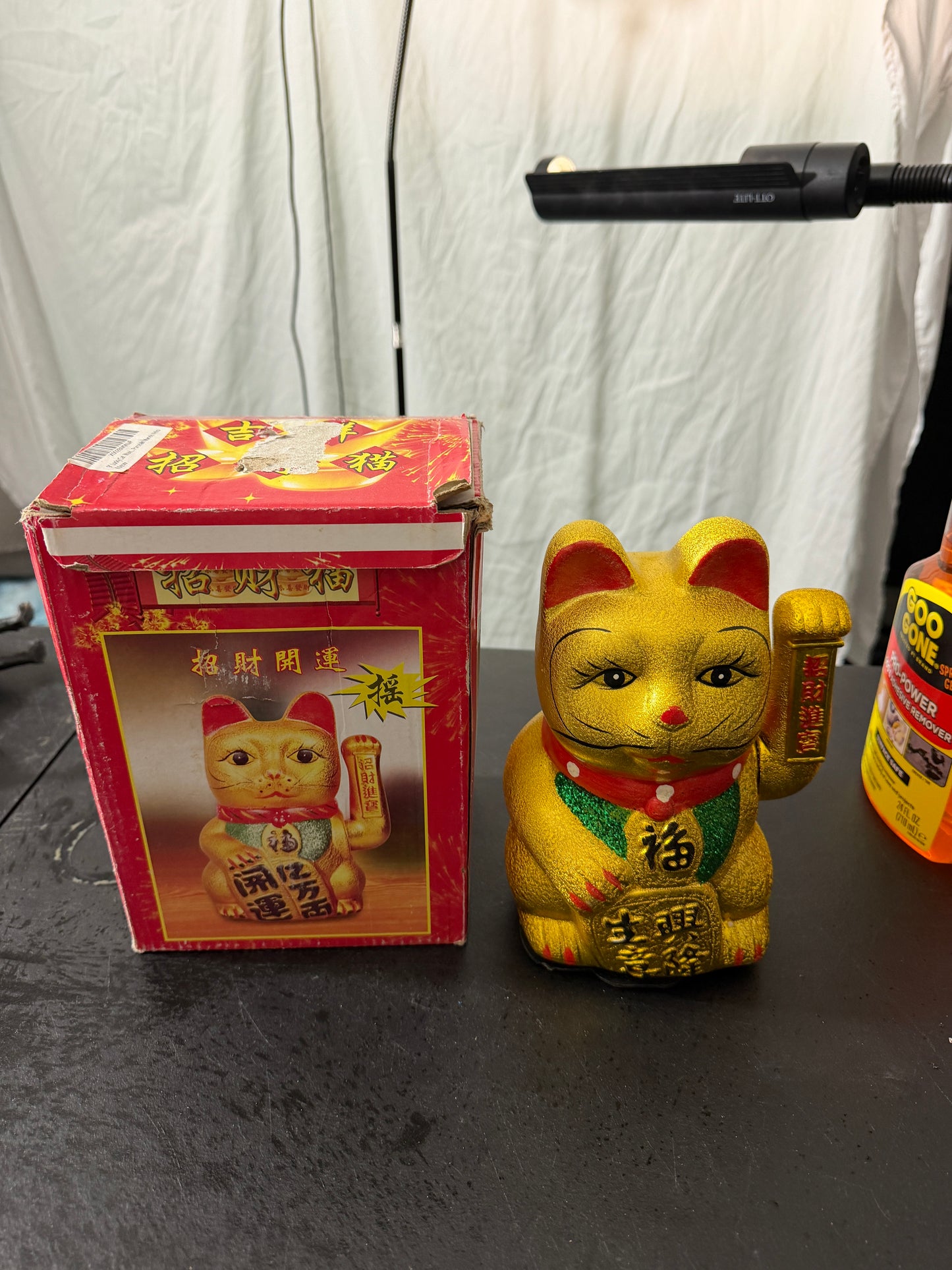 9 Waving Lucky Fortune Cat Maneki Neko Japanese Porcelain Figurine - MDP-00471