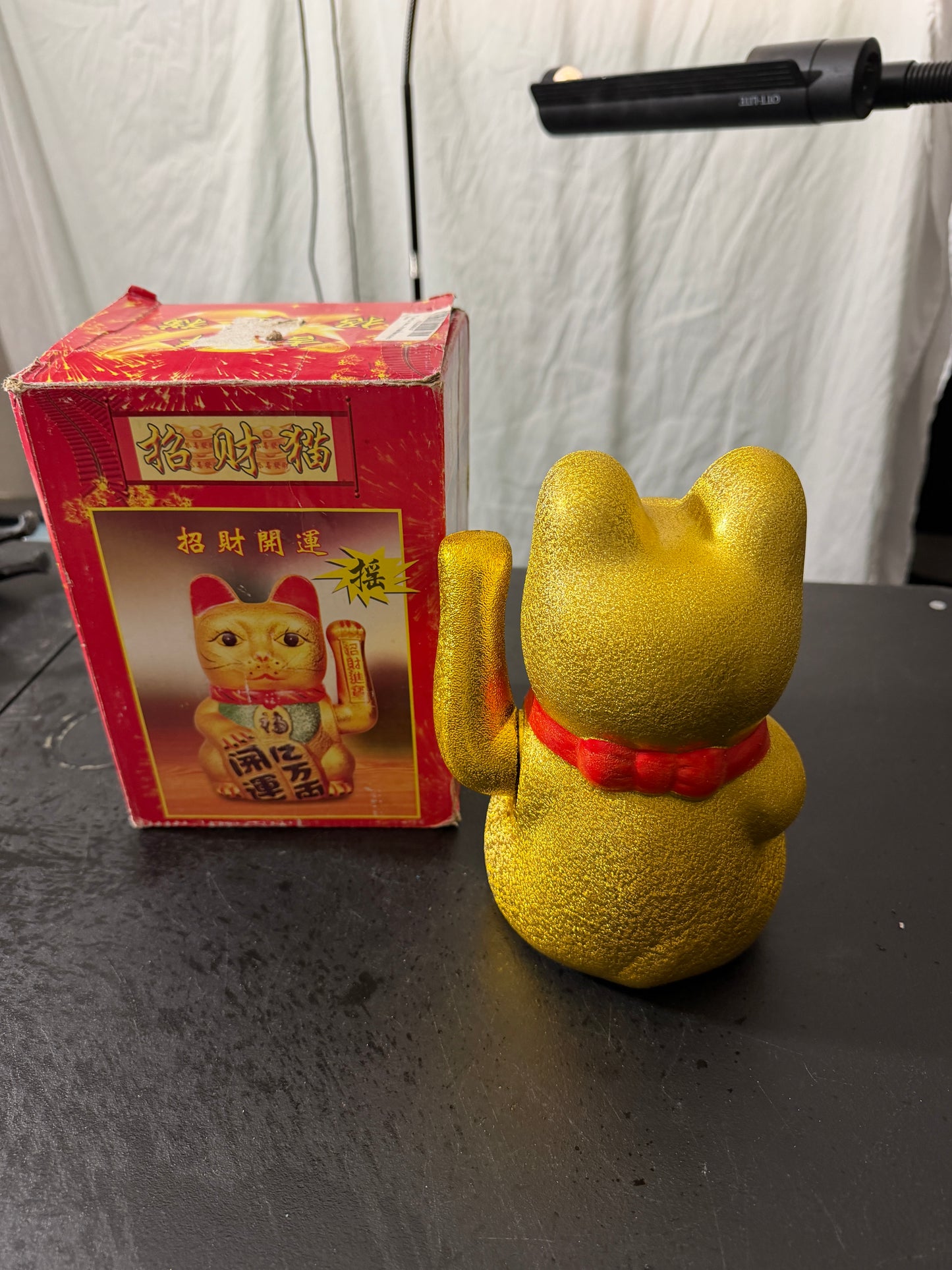 9 Waving Lucky Fortune Cat Maneki Neko Japanese Porcelain Figurine - MDP-00471