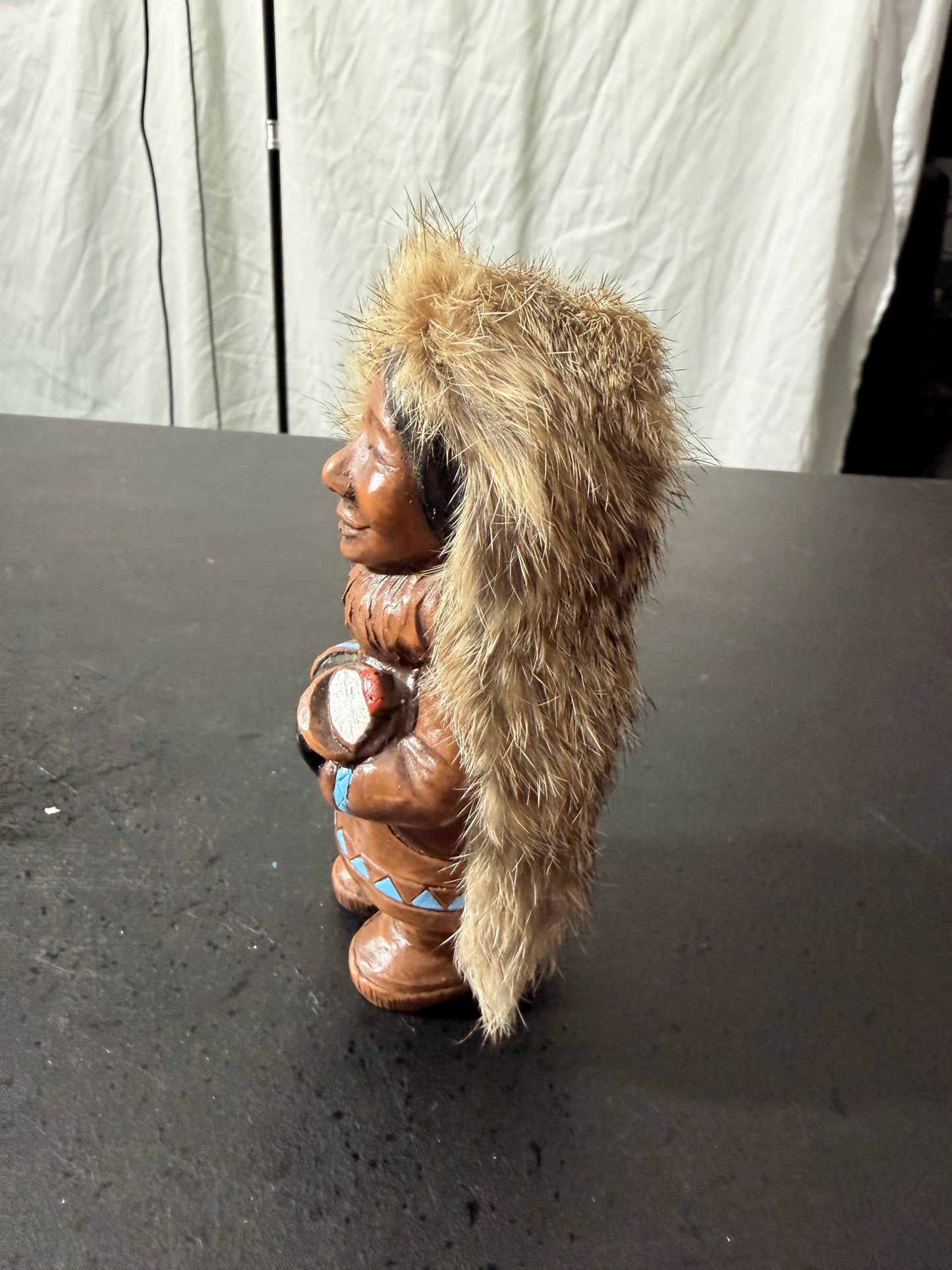 Vintage Inuit Kiana Original Nuni Doll Holding Doll With Real Fur - MDP-00472