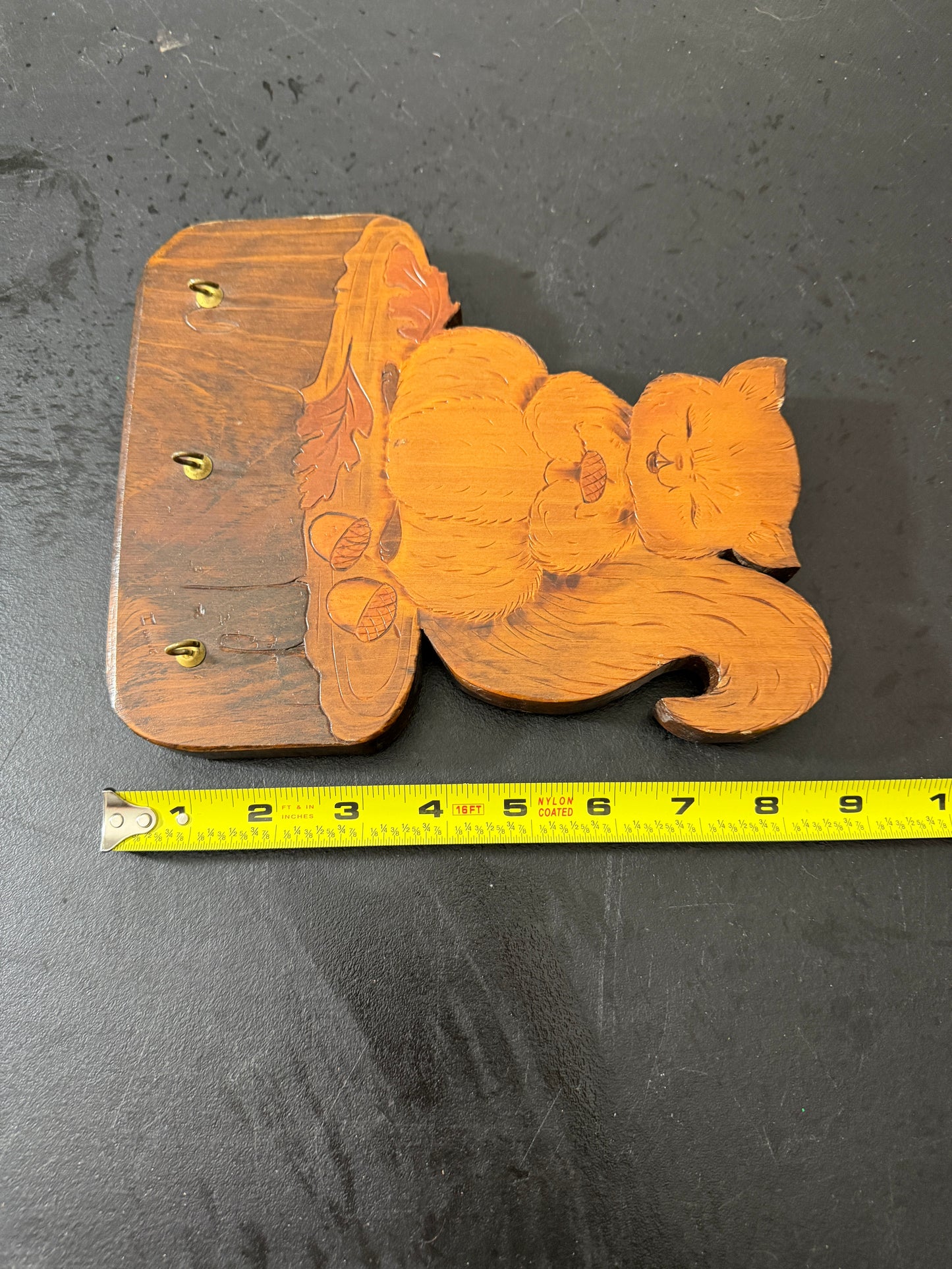 Wooden Cat Key Holder Wall Mounted Entryway Organizer - MDP-00479