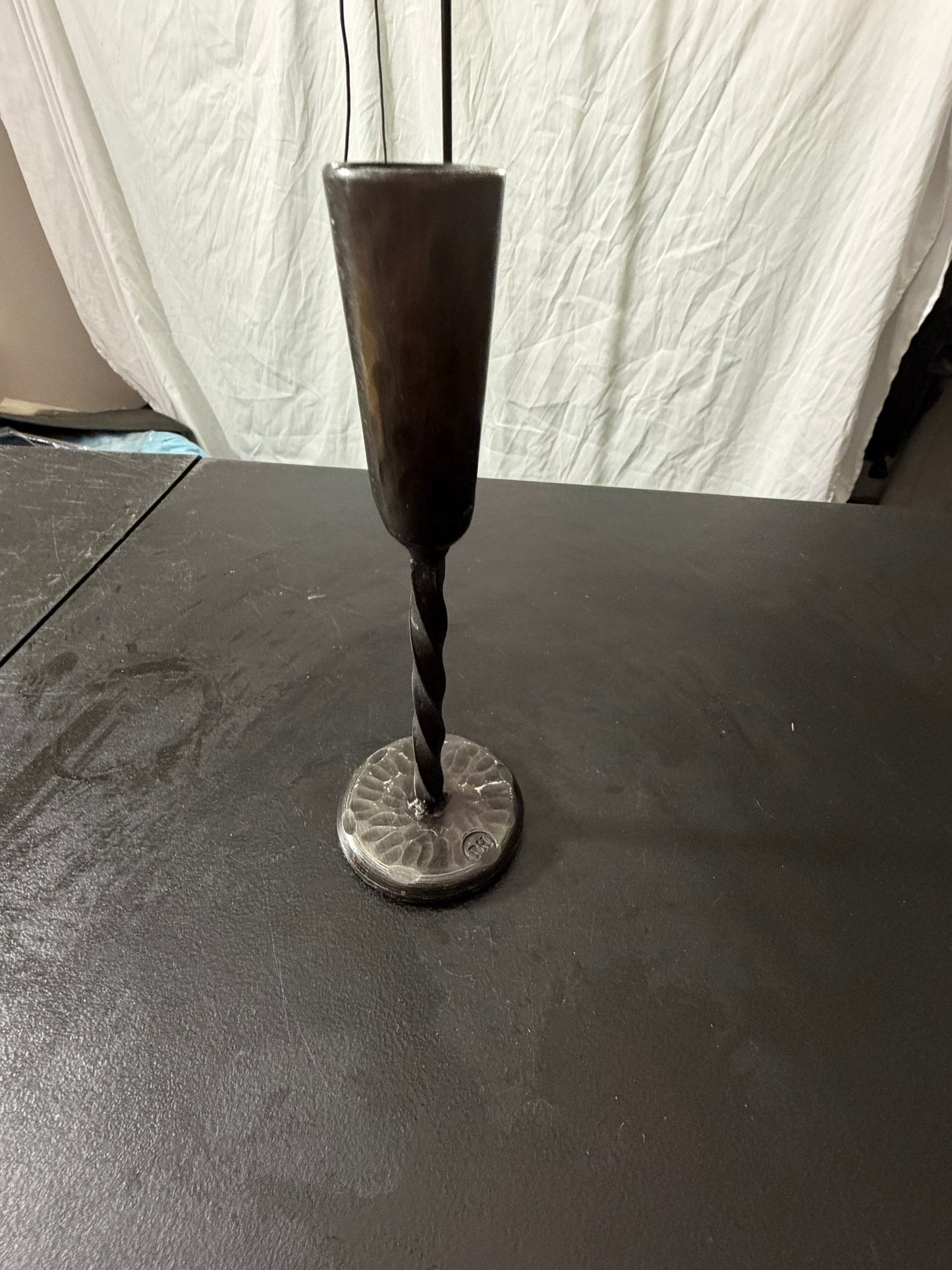 Metal Candle Holder with Twisted Stem - MDP-00484