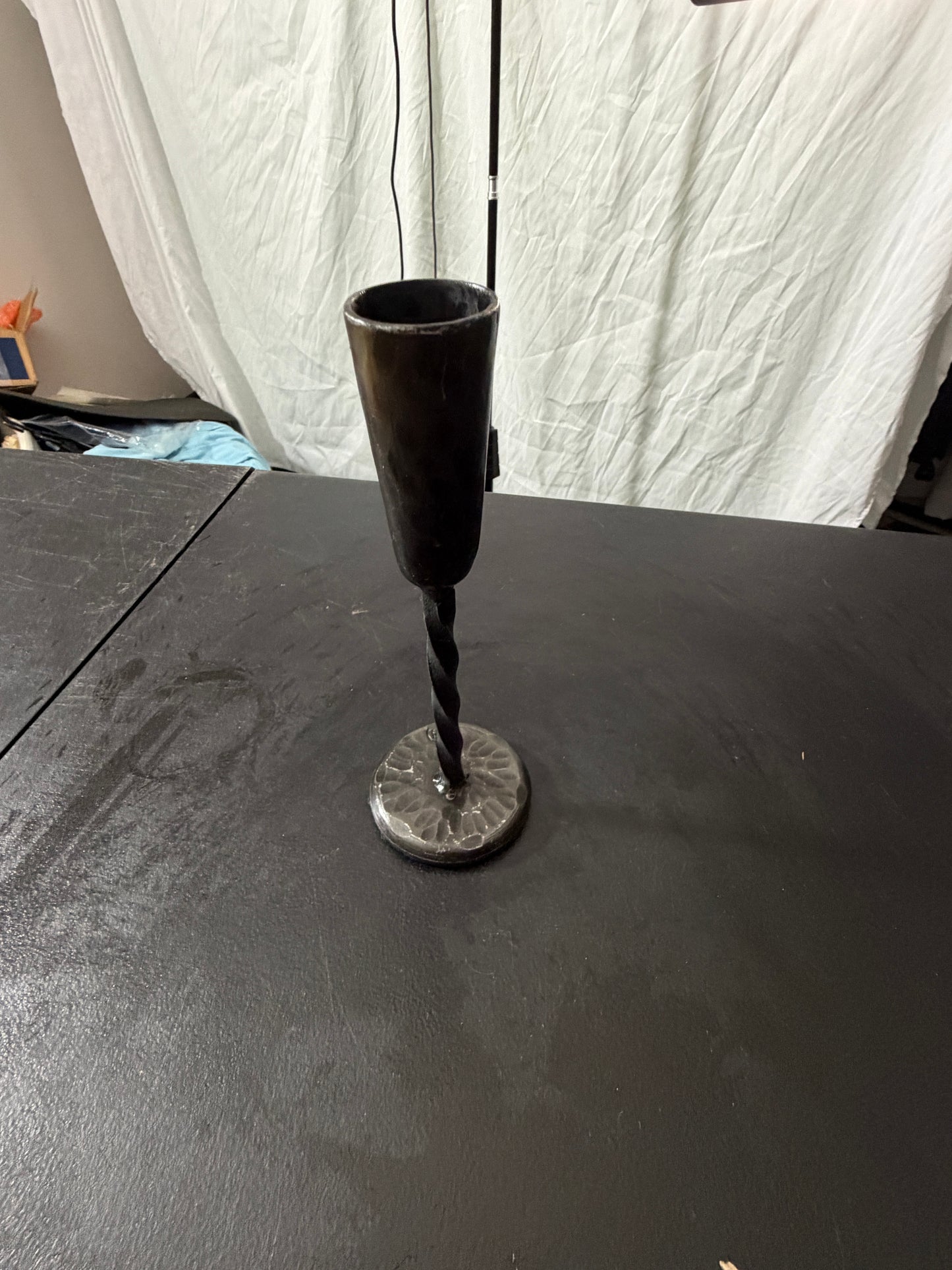 Metal Candle Holder with Twisted Stem - MDP-00484