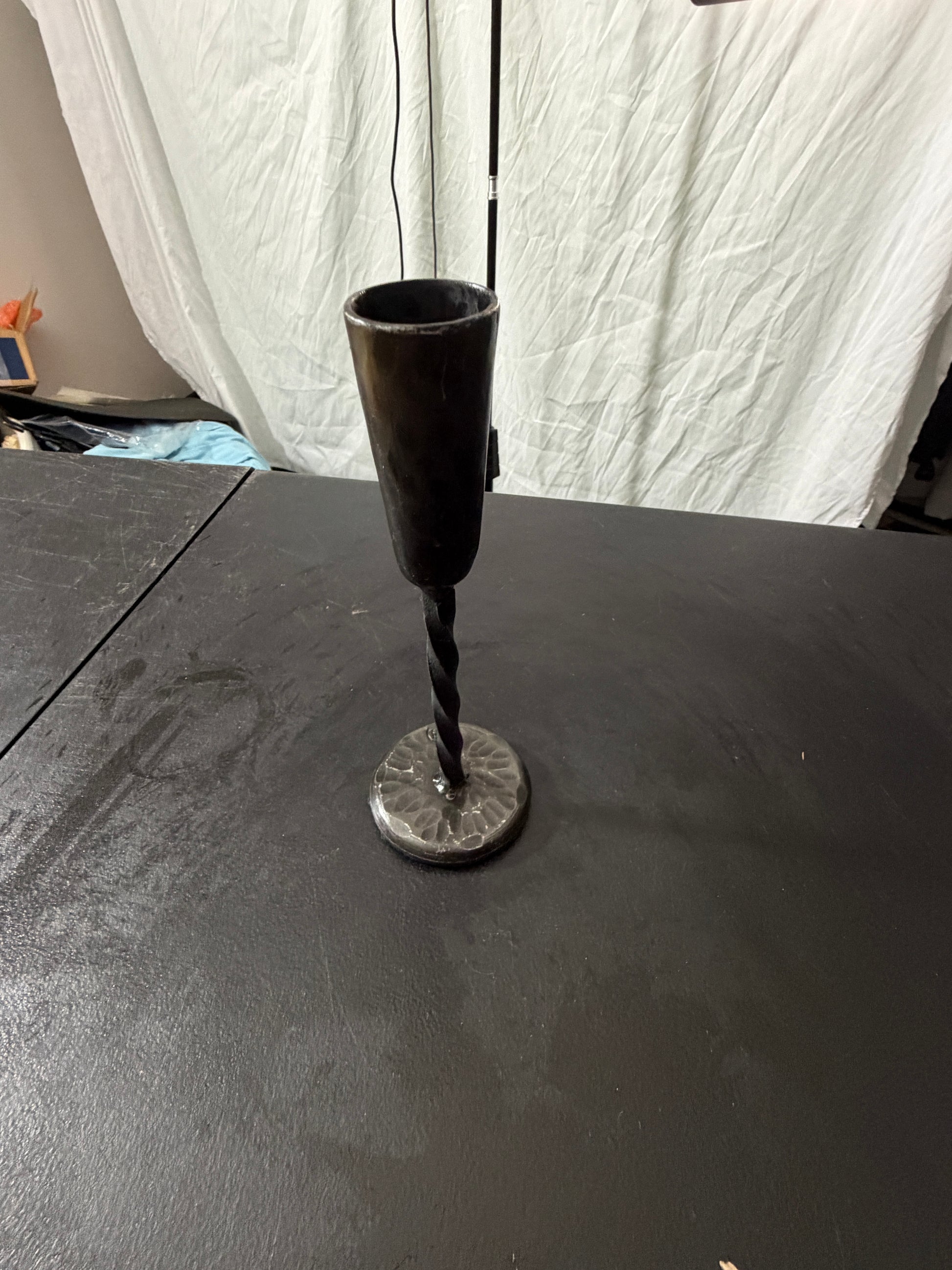 Metal Candle Holder with Twisted Stem - MDP-00484