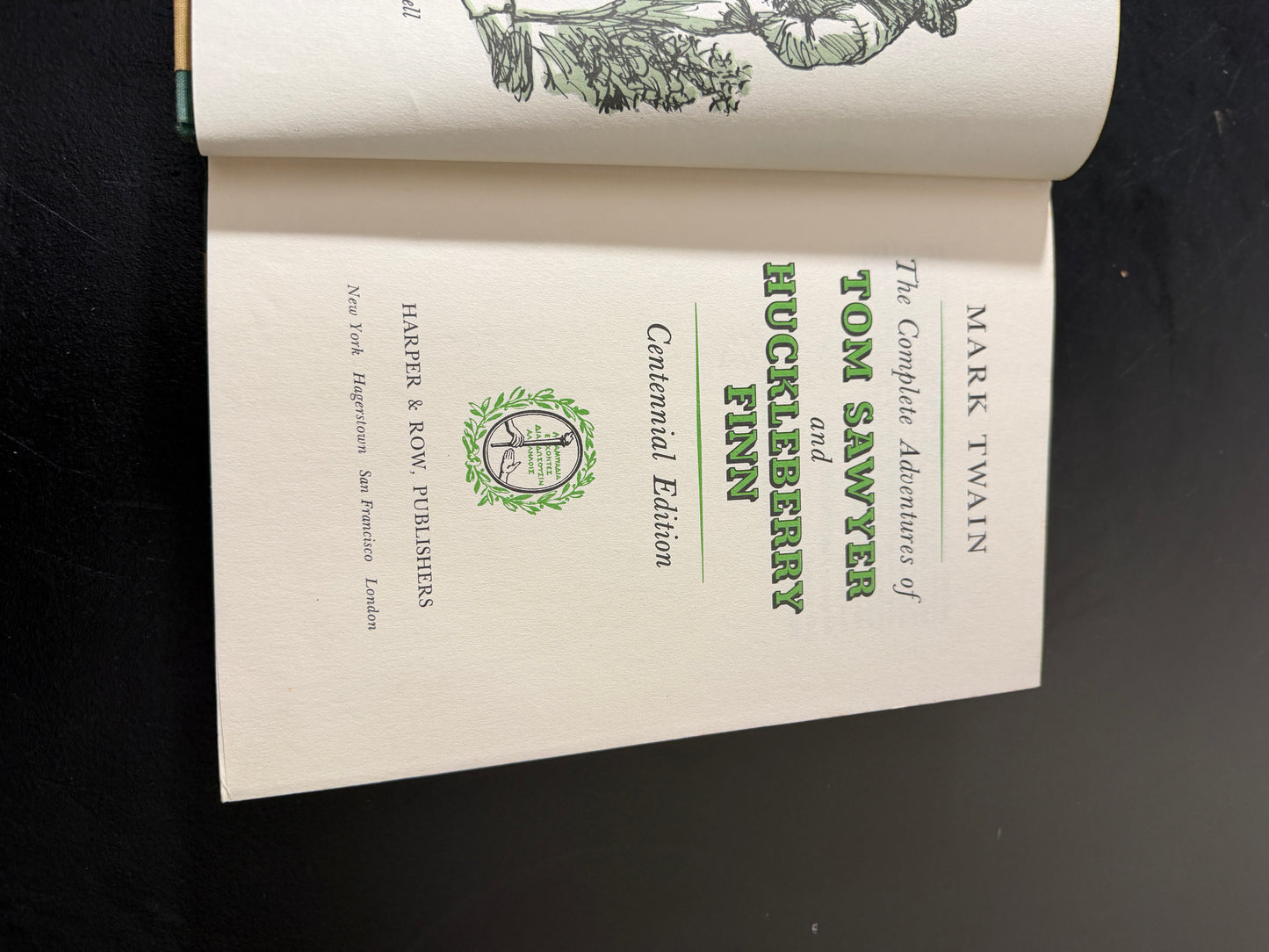 Mark Twain The Complete Adventures of Tom Sawyer and Huckleberry Finn Centennial Edition First Edition Hardcover Book -