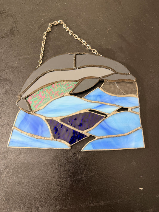Stained Glass Ocean Waves Suncatcher - MDP-00497