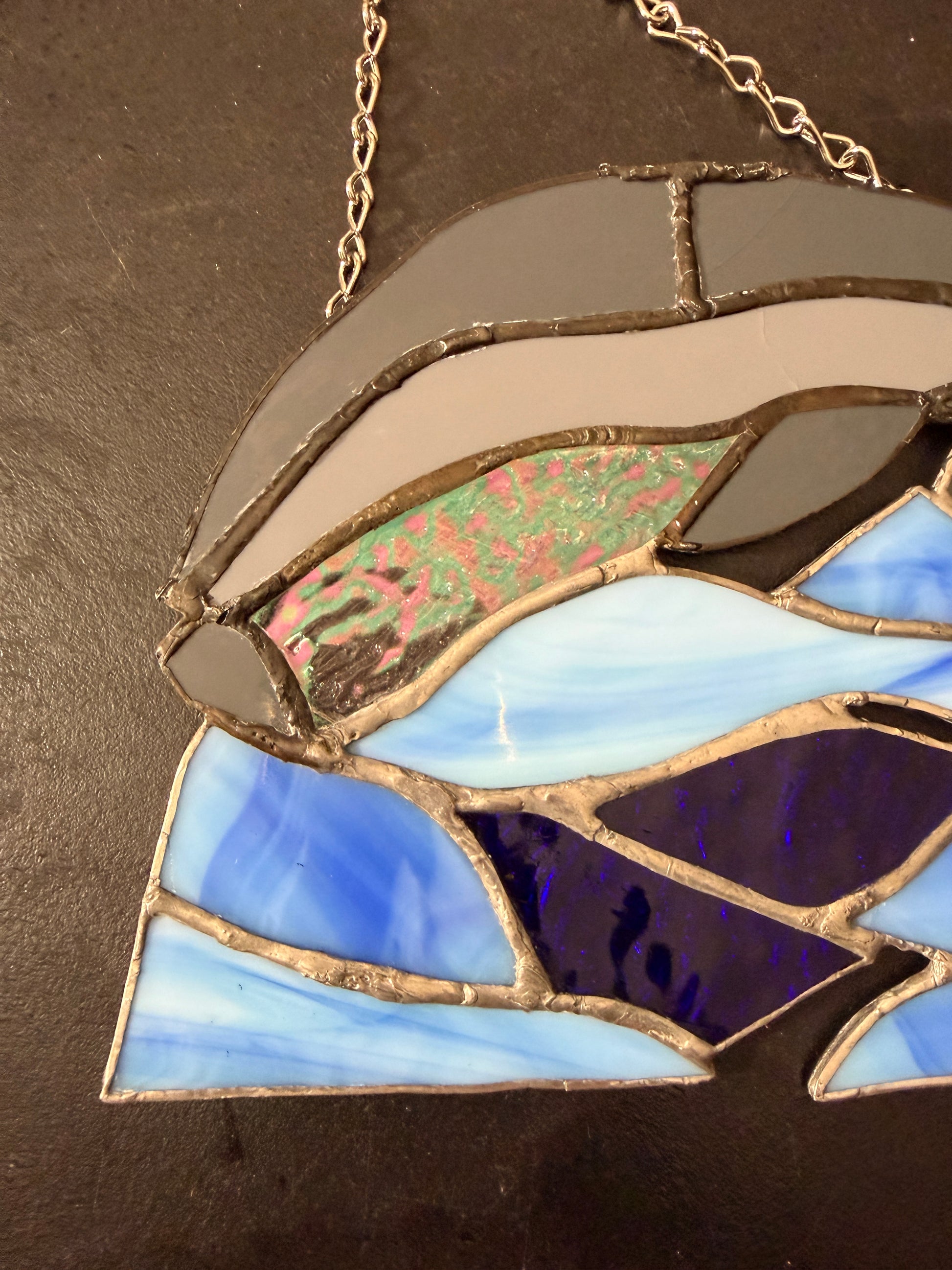 Stained Glass Ocean Waves Suncatcher - MDP-00497