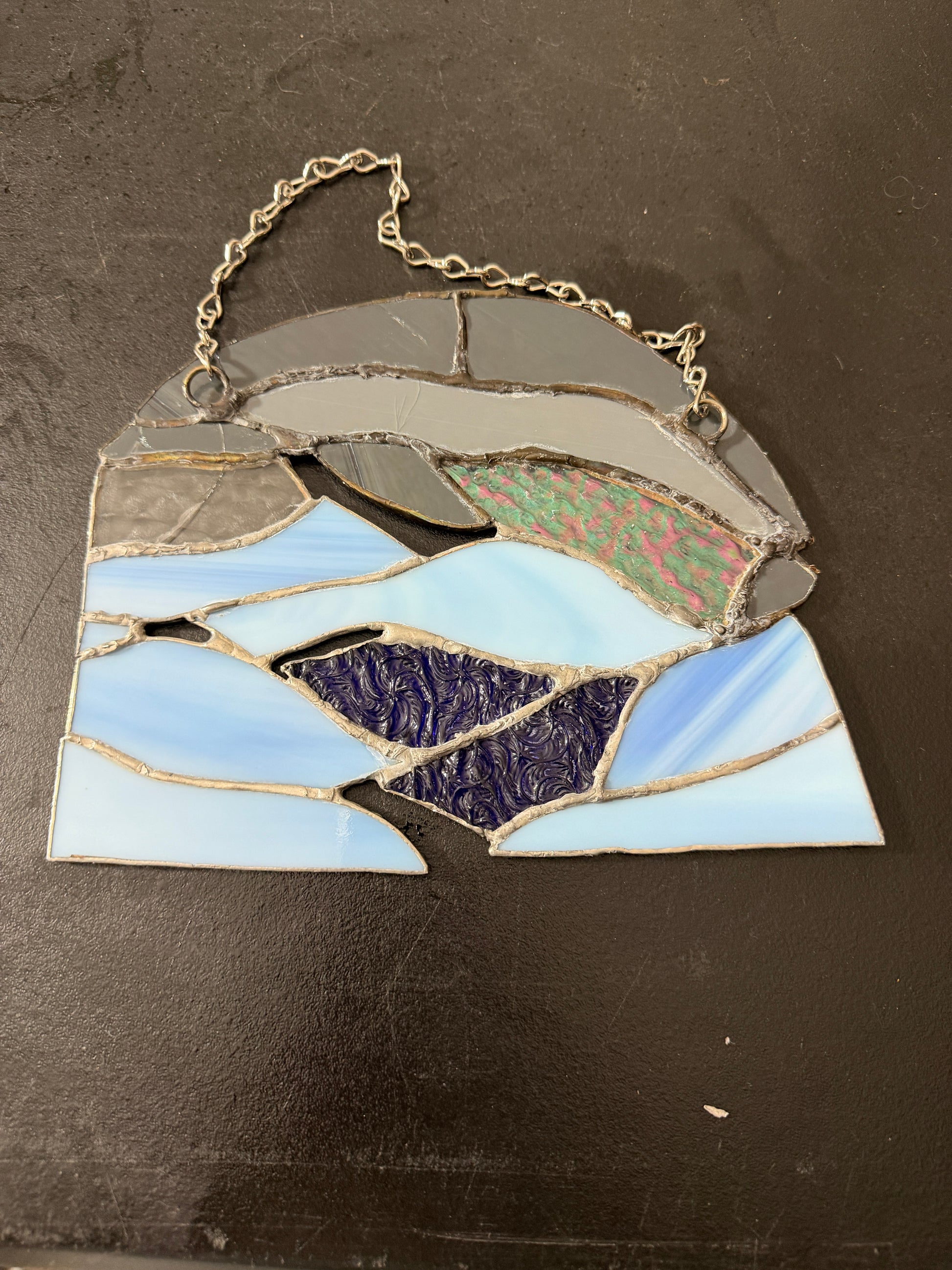 Stained Glass Ocean Waves Suncatcher - MDP-00497