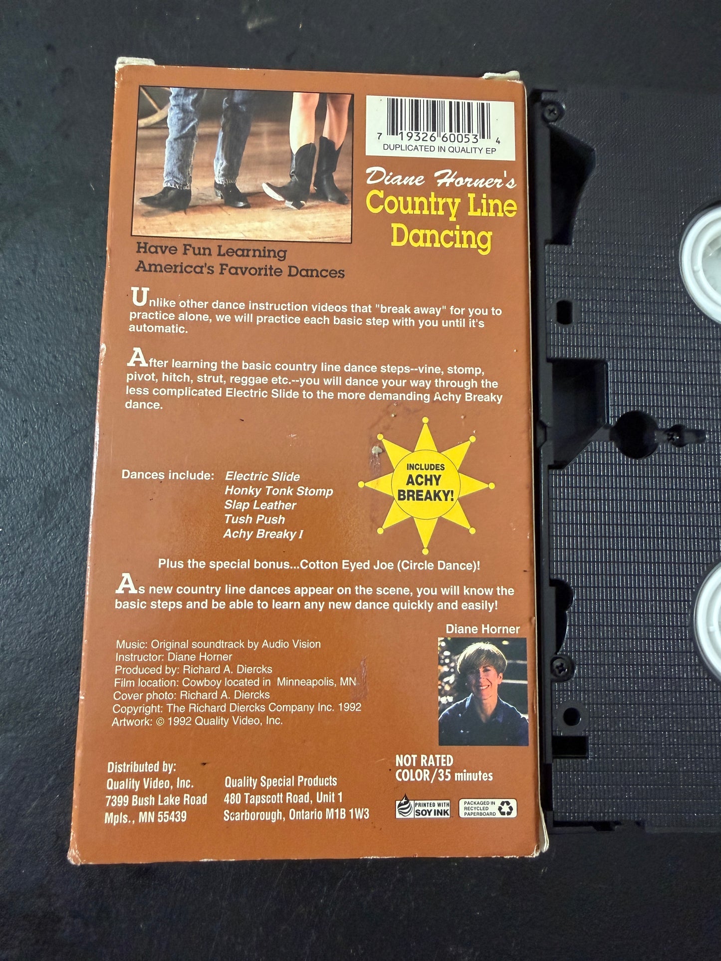 Quality Video Diane Horner's Country Line Dancing VHS Tape - MDP-00498