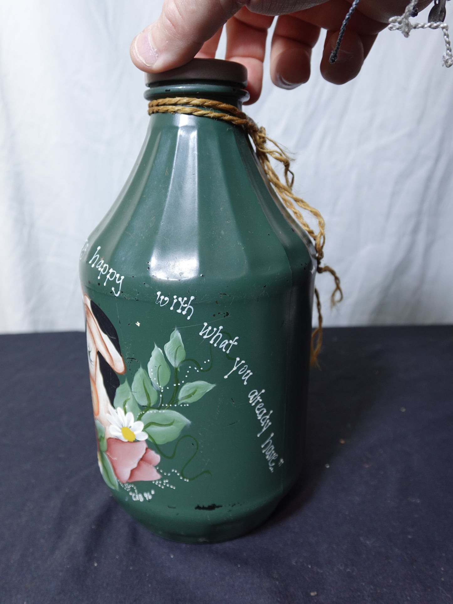 Green Cow Milk Jug Decorative Container by Cathy Batchelor 1996 additional photo from MDP-00614