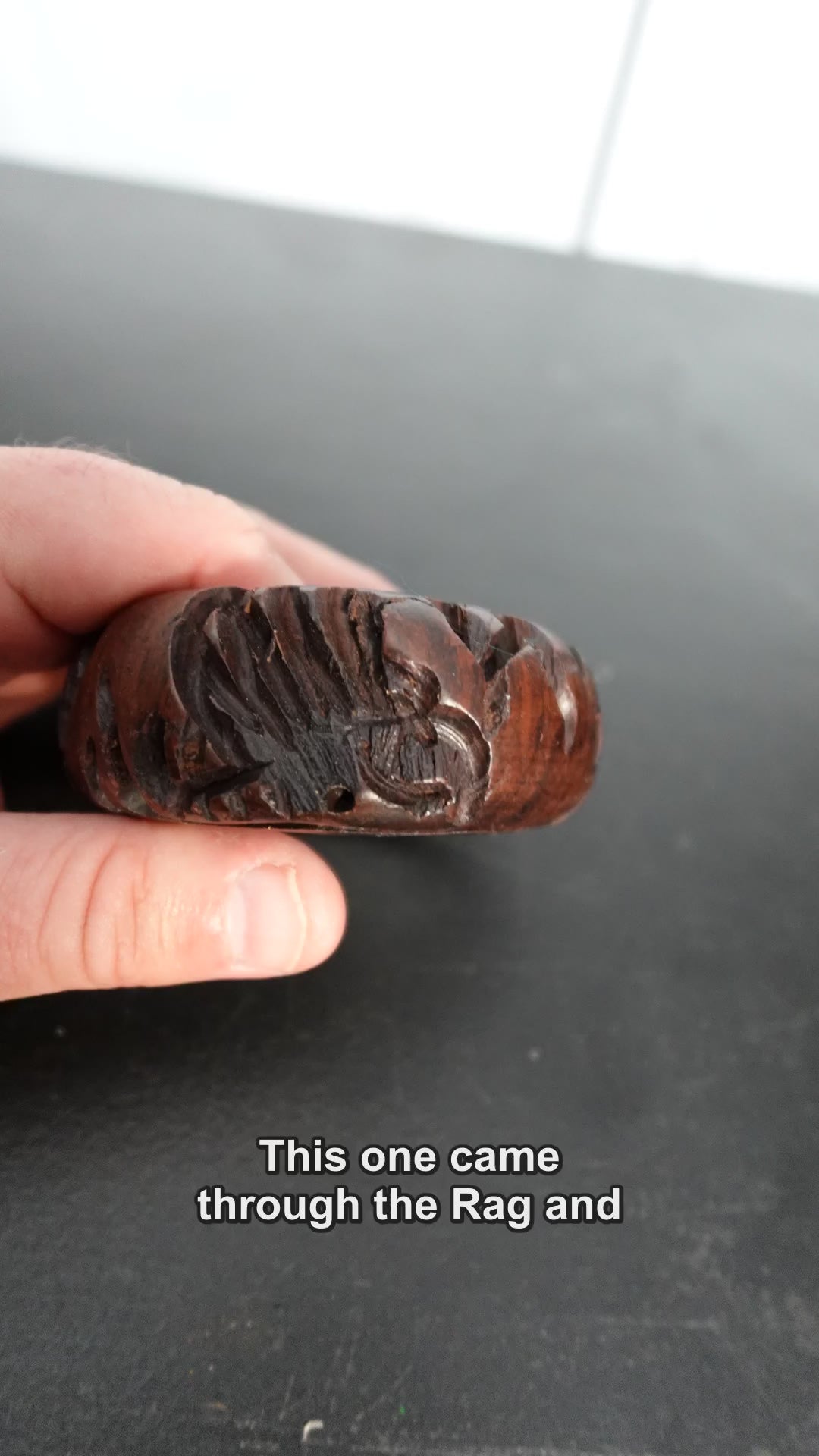 MDP-00507 Rag and Rust narrated slideshow social video - Carved Wooden Bangle Bracelet