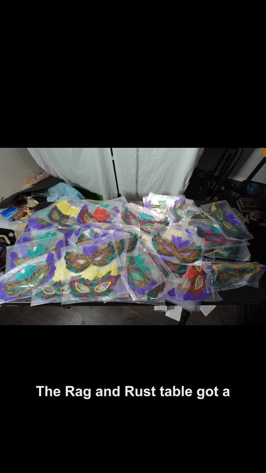 MDP-00502 Rag and Rust narrated slideshow social video 2026-06-05-v8-new-female-full - Assorted Mardi Gras Masks with Feathers