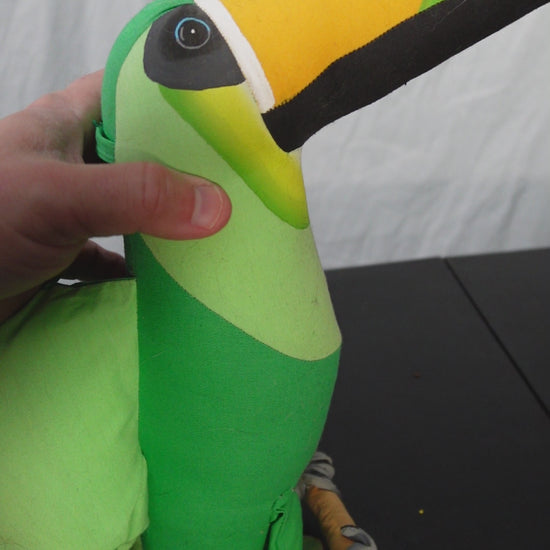MDP-00510 product video Vintage Angelitos Stuffed Hanging Tropical Toucan Plush 14 inches