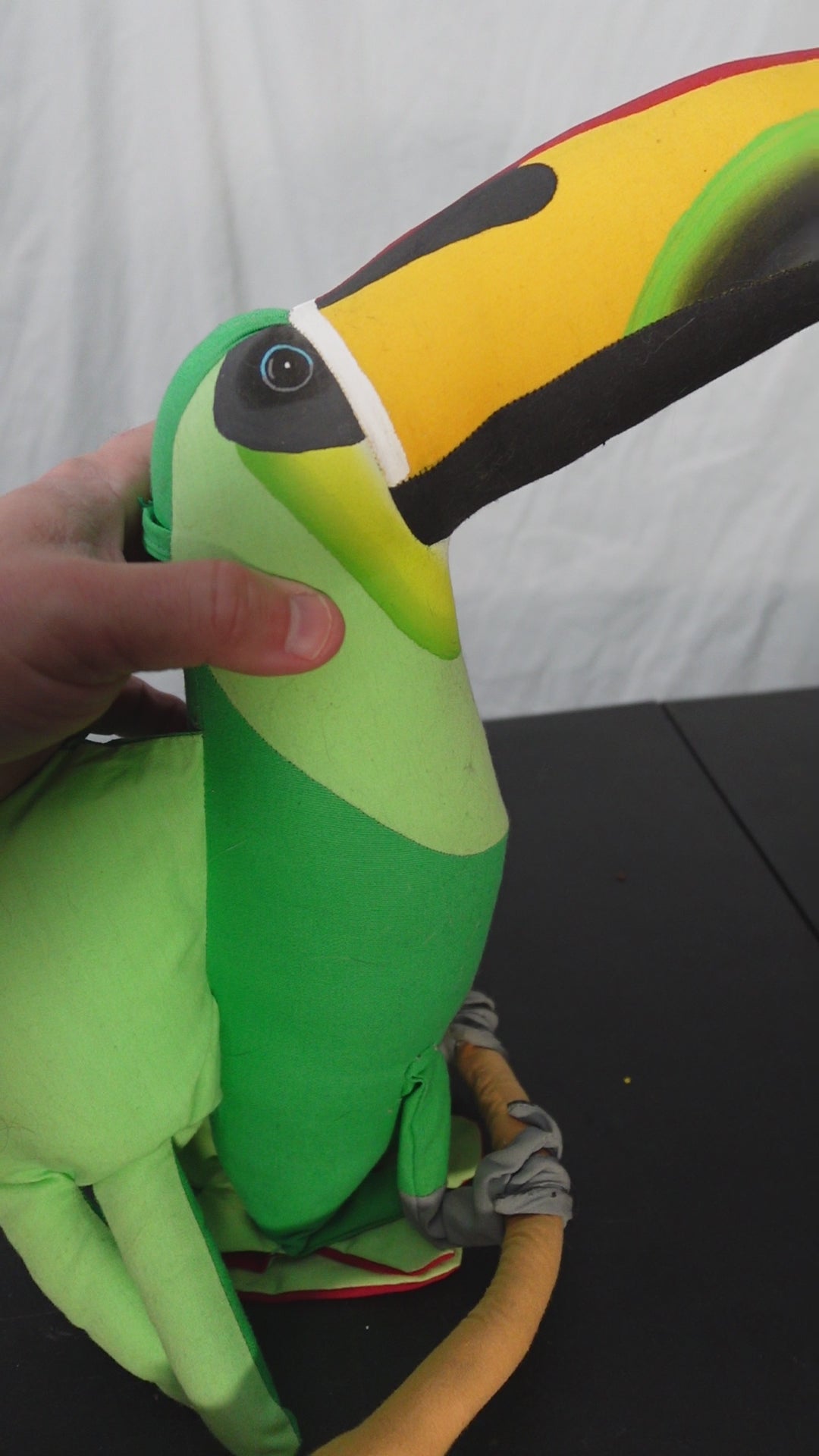 MDP-00510 product video Vintage Angelitos Stuffed Hanging Tropical Toucan Plush 14 inches