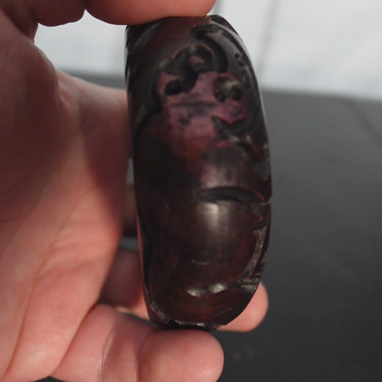 MDP-00508 product video Carved Wooden Bangle Bracelet - 3 inches Diameter