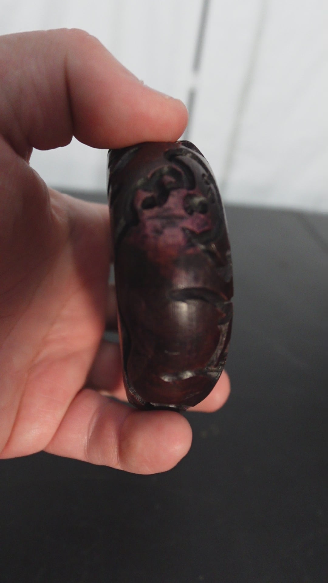 MDP-00508 product video Carved Wooden Bangle Bracelet - 3 inches Diameter