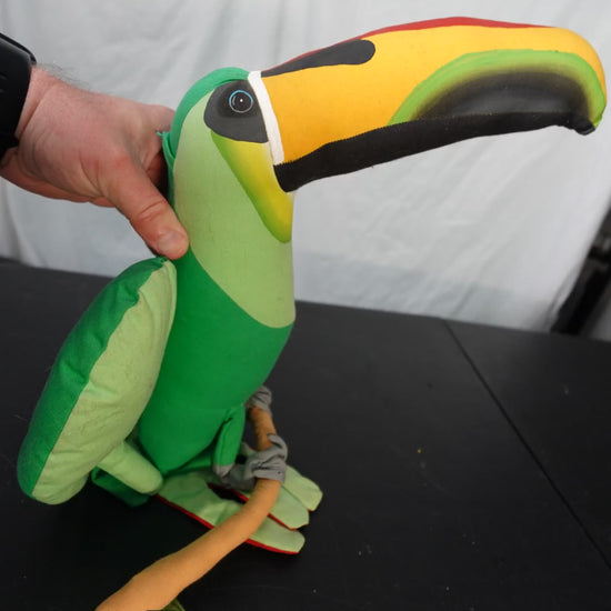 MDP-00510 Rag and Rust narrated slideshow social video 2026-06-05-v7-new-female-voice - Vintage Angelitos Stuffed Hanging Tropical Toucan Plush 14 inches
